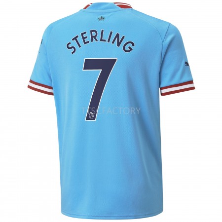 Fotballdrakt Manchester City Sterling 7 Hjemmetrøye 2022-2023 Kortermet